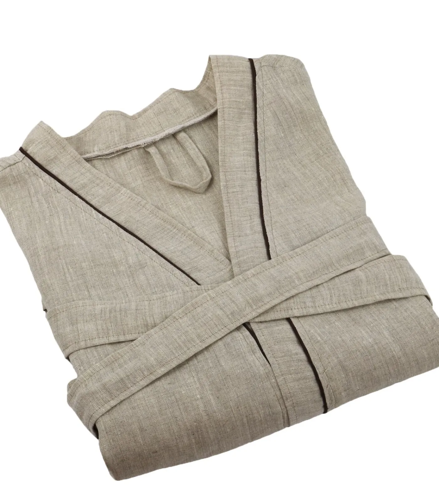 Linandelle Linnen badjas in ecru linnen 4xl offWhite New