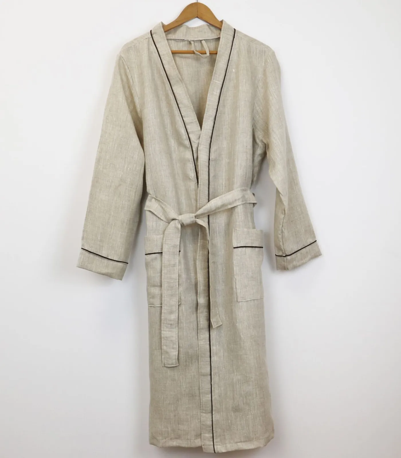 Linandelle Linnen badjas in ecru linnen 4xl offWhite New
