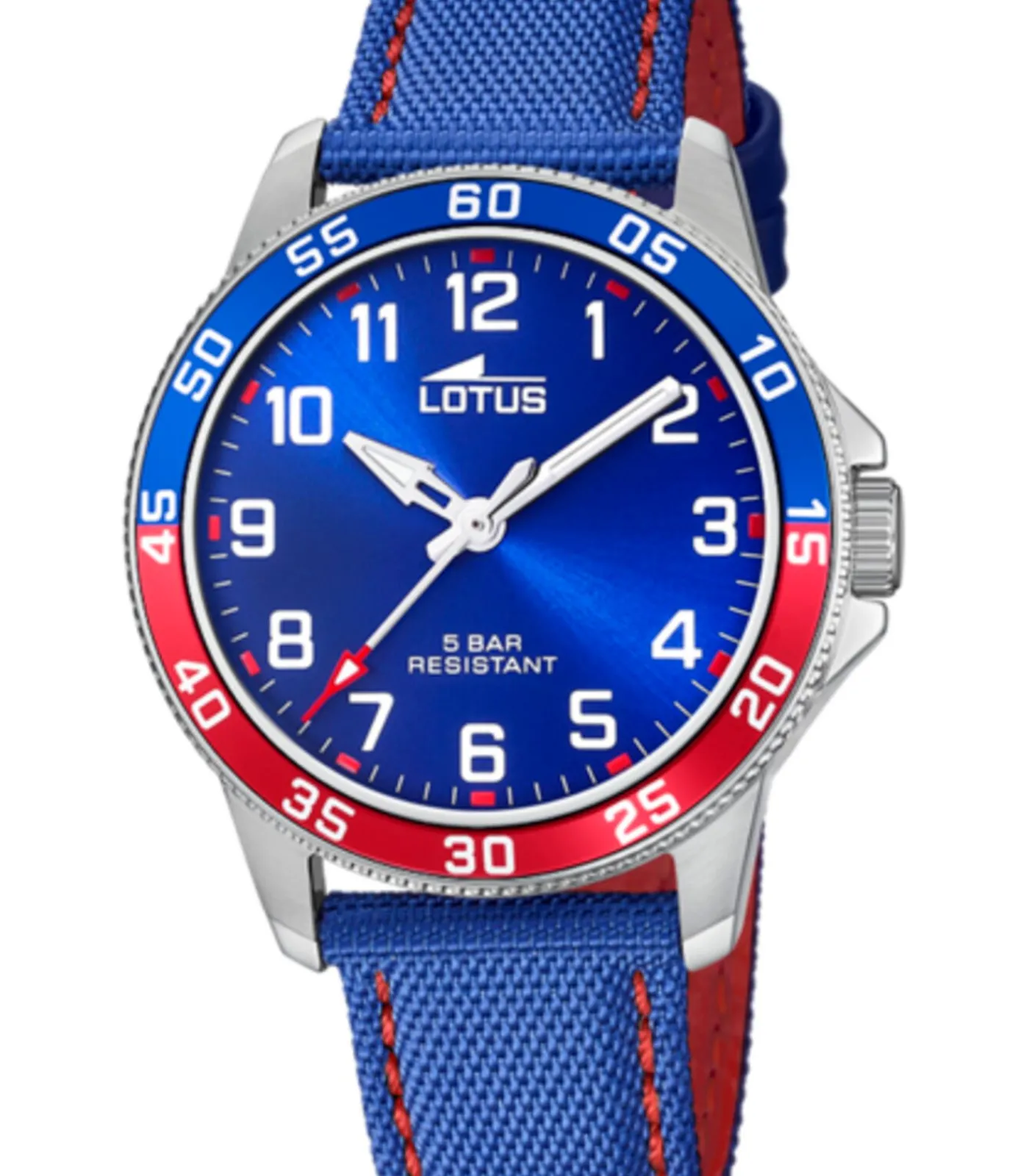 Lotus kinderachtig blauw junior collection leer horloge armband blue New