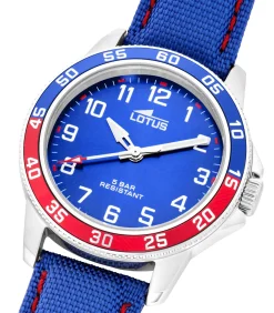 Lotus kinderachtig blauw junior collection leer horloge armband blue New