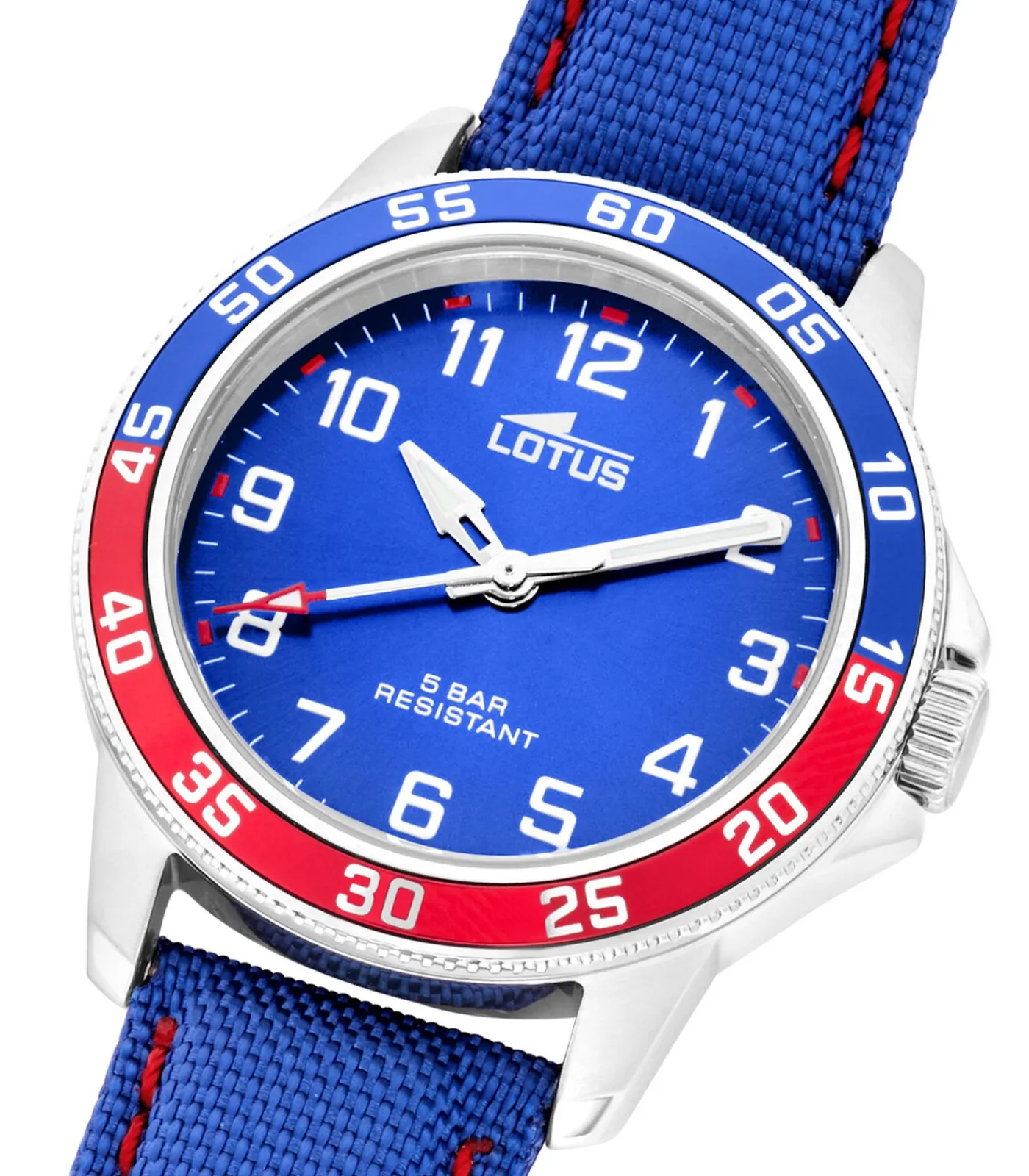 Lotus kinderachtig blauw junior collection leer horloge armband blue New