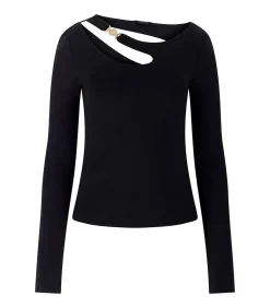 GUESS Ls Eleanor Buckle Top black Hot