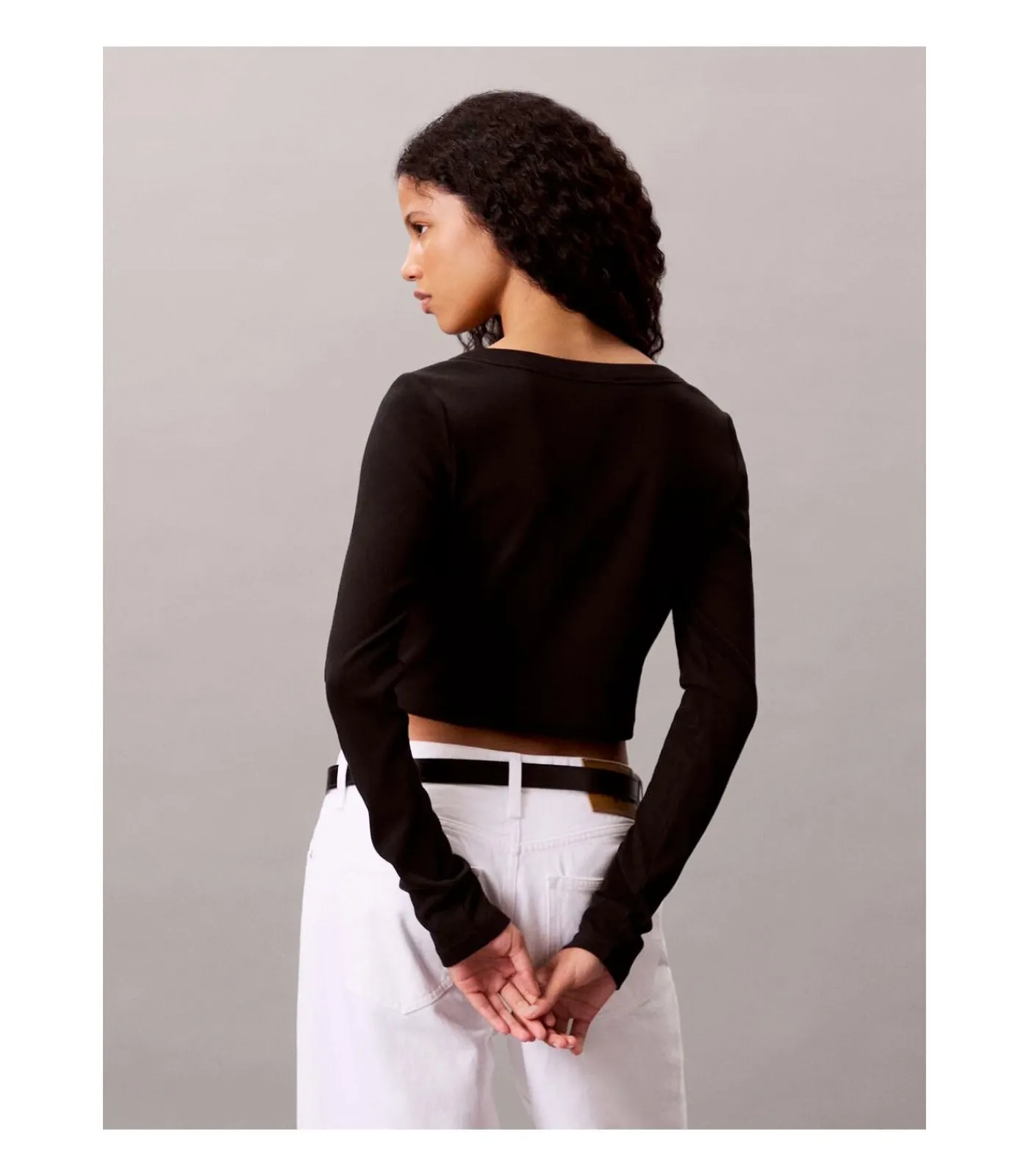 Calvin Klein Jeans Ls Woven Label 2X2 C black Online