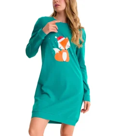 LISCA M lang nachthemd FOXY green Online