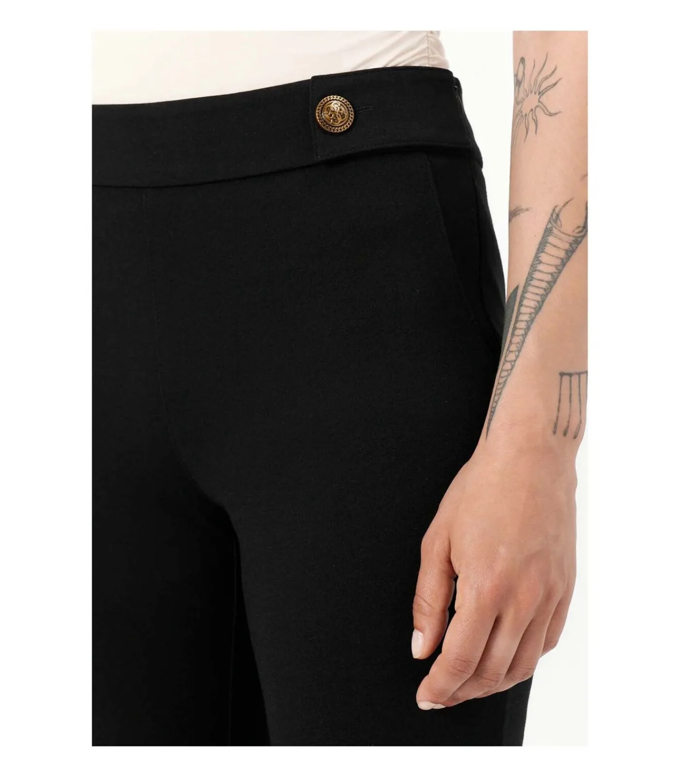 GUESS Maelice Buttons Flare Pant black Outlet