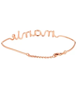 MES BIJOUX MAMIE roze letterdraad armband met boodschap Outlet