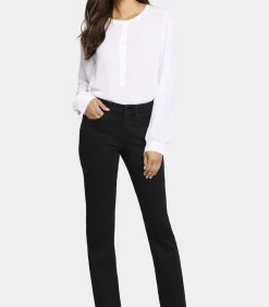 NYDJ Marilyn Straight Jeans Zwart Waist-Match™ Denim black