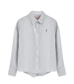 Polo Club Marineblauw gestreept hemd met relaxed fit en Rigby Go-logo navyBlue Outlet