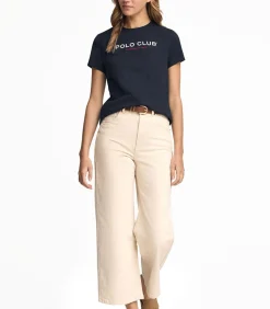 Polo Club Marineblauw T-shirt met korte mouwen en -opdruk Established 2012 navyBlue