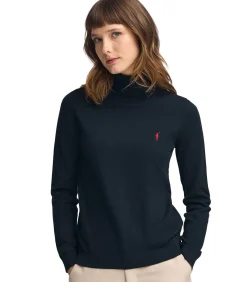 Polo Club Marineblauwe coltrui van wolmix met geborduurd Rigby Go-logo navyBlue Clearance