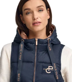Polo Club Marineblauwe gewatteerde bodywarmer met -logo navyBlue Hot