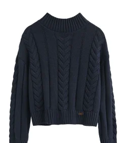 Polo Club Marineblauwe trui Serena van grof breisel navyBlue Online