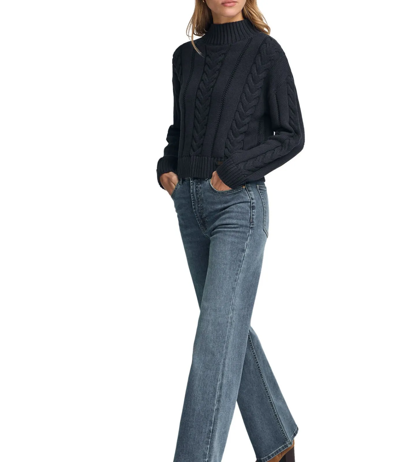 Polo Club Marineblauwe trui Serena van grof breisel navyBlue Online
