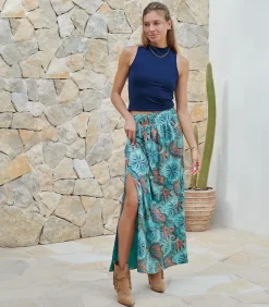 Chic by Lirette Maxi rok Nobelos-Groen green Best