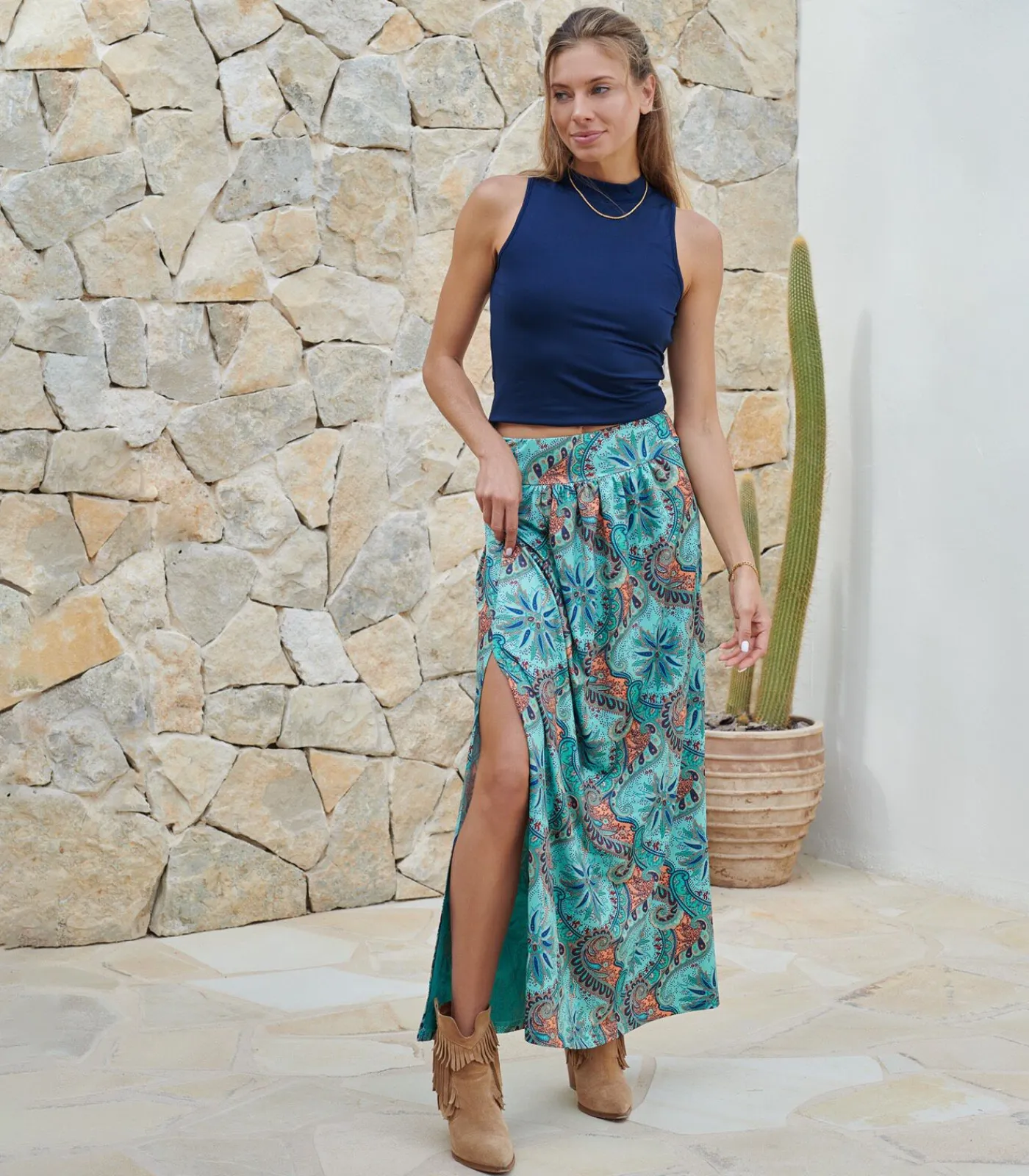 Chic by Lirette Maxi rok Nobelos-Groen green Best