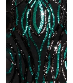 Goddiva Maxi-jurk “Long Sleeve Sequin Flame Maxi” oliveGreen Best