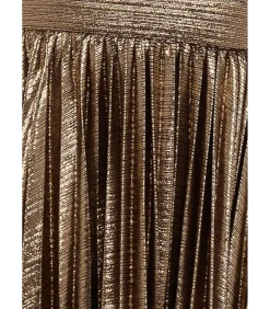 Goddiva Maxi-jurk “Sunrise Foil Halterneck A Line Maxi Dress” bronze