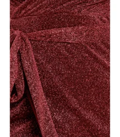 Goddiva Maxi-jurk “Wrap Style Spaghetti Strap Maxi With Split” red Clearance