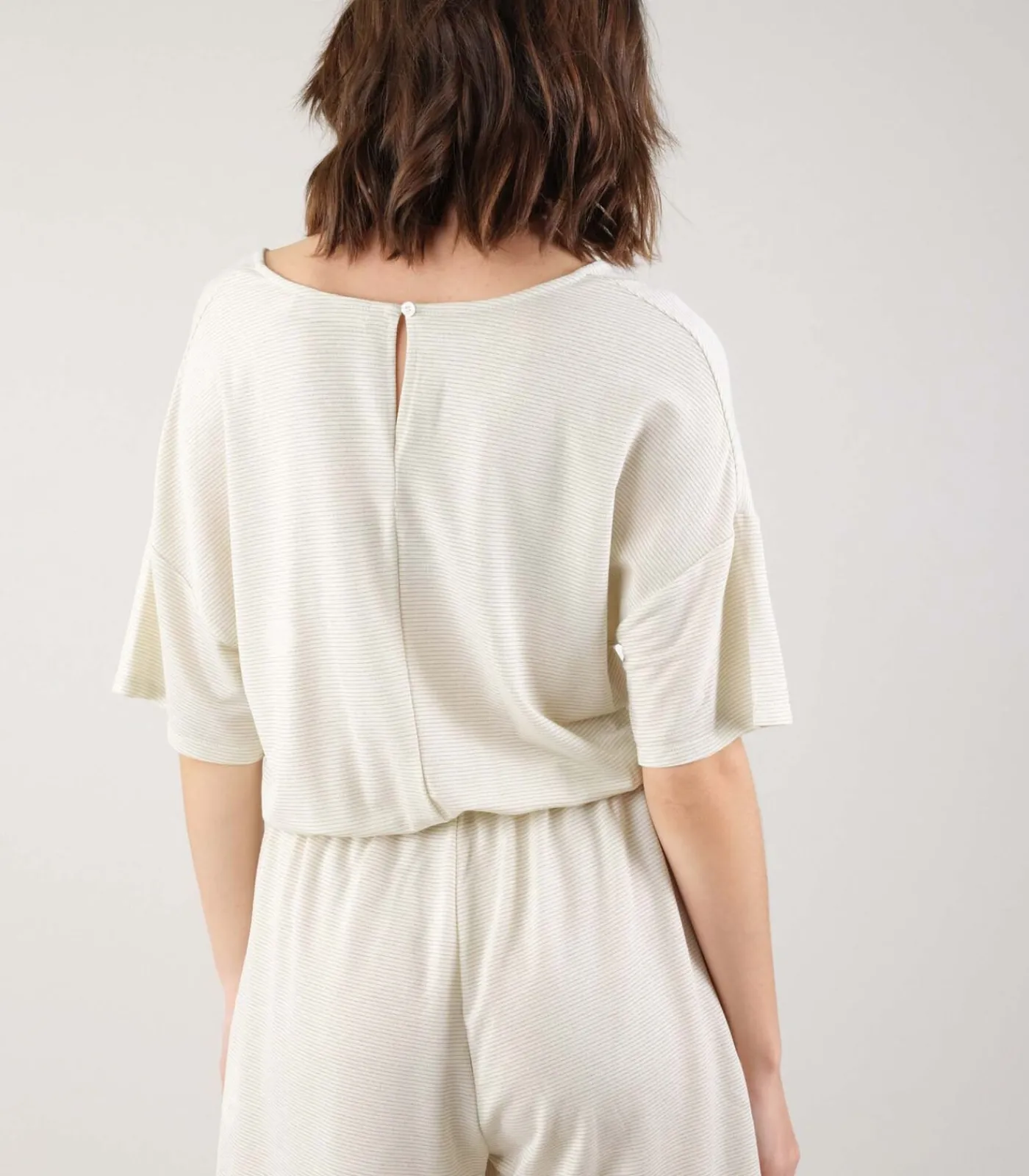 Deeluxe MELIA - Melia jumpsuit met elastische taille white New