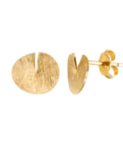 Joidart Middelgrote gouden oorbellen Taglio gold New