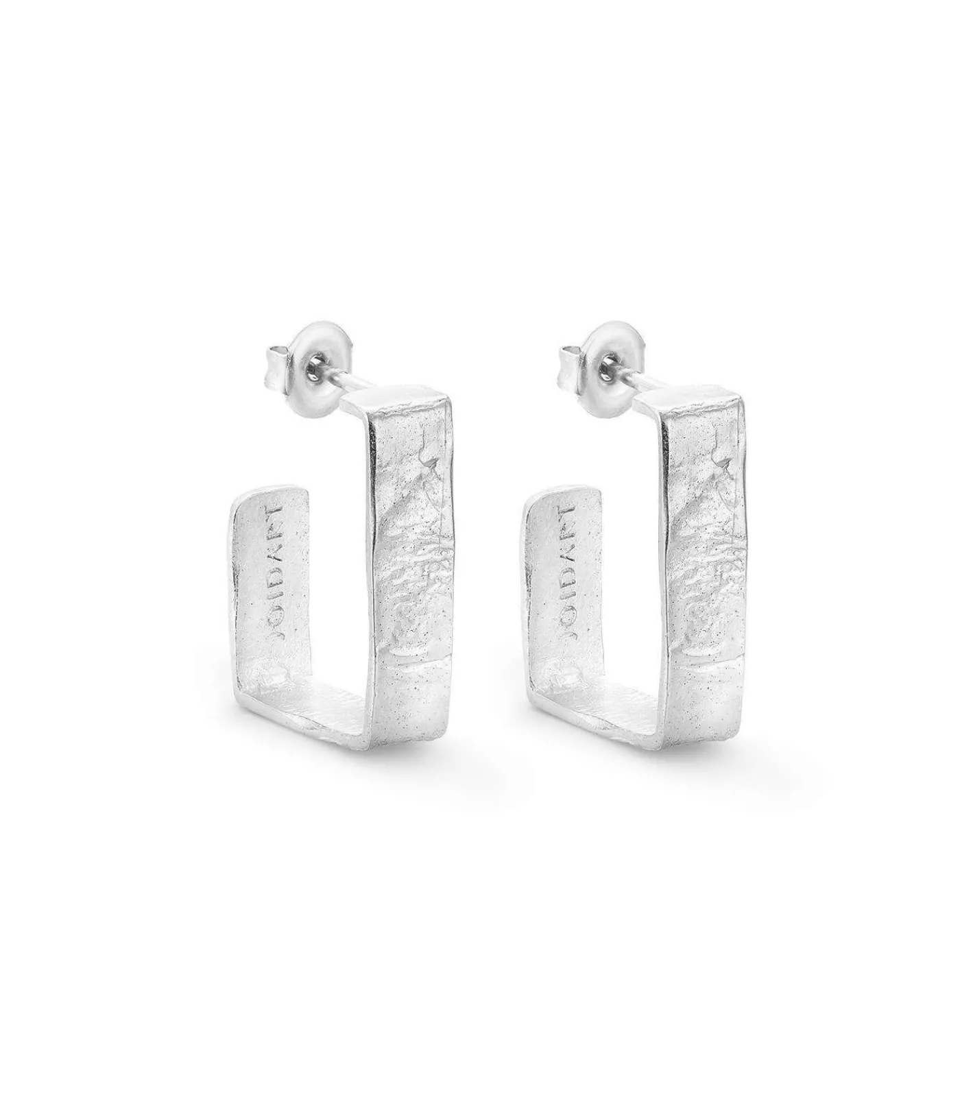 Joidart Middelgrote zilveren oorbellen Lignis breed silver Online