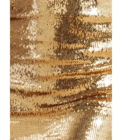 Goddiva Midi-jurk “Liquid Sequin Boobtube Midaxi With Corsage” gold New