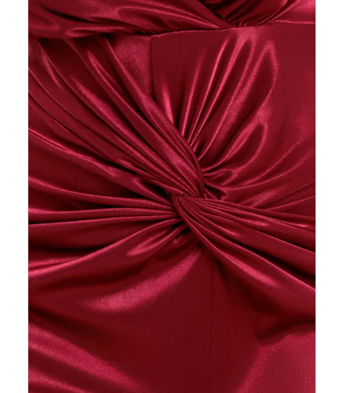 Goddiva Midi-jurk “Satin Wrap Knotted Midi Dress” darkRed Clearance