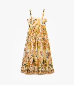 Koton Midi-jurk Vrouwen Bloemenprint Zomer yellow Outlet