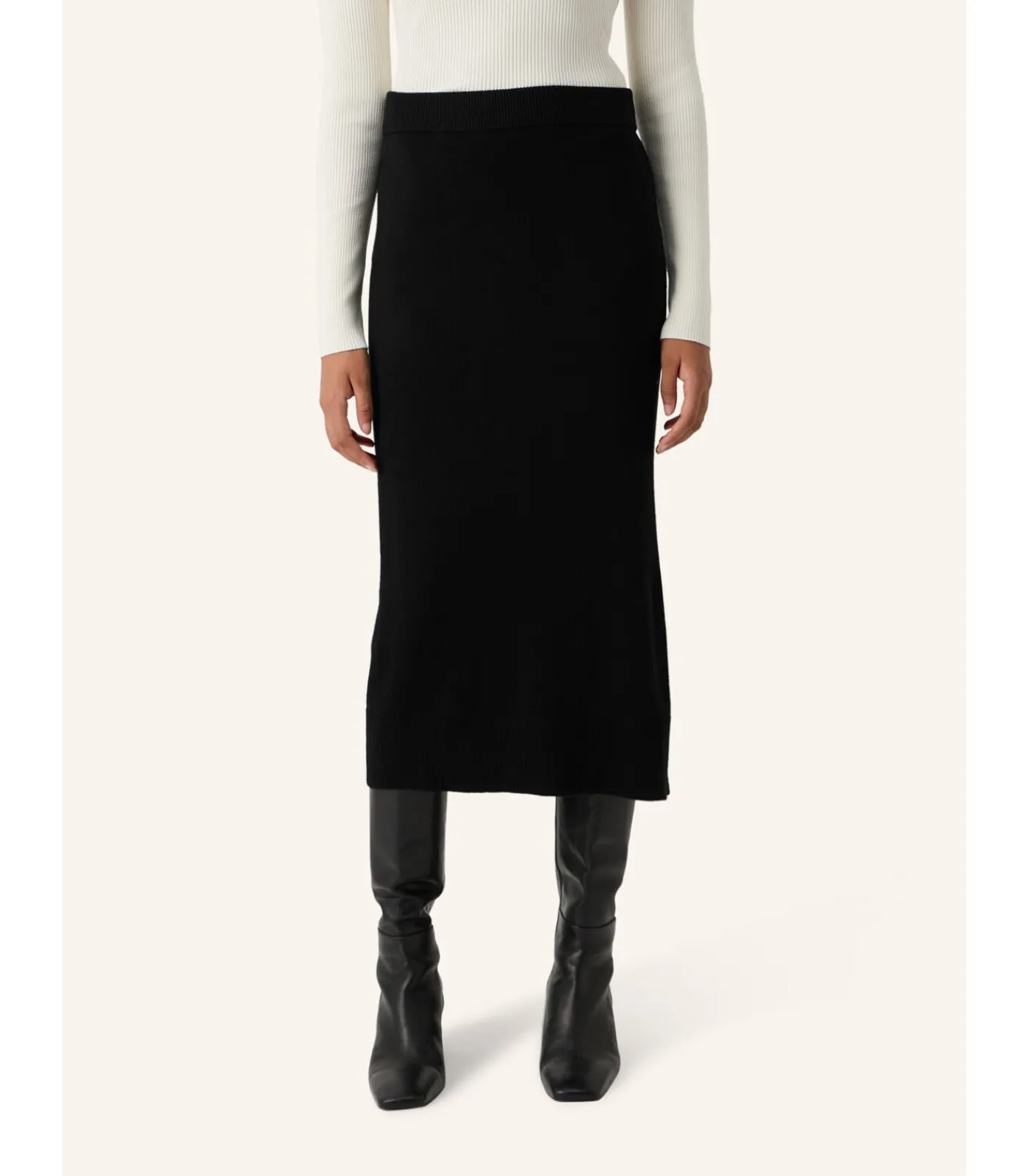 Les Lunes Midi-rok “Liia” black Best