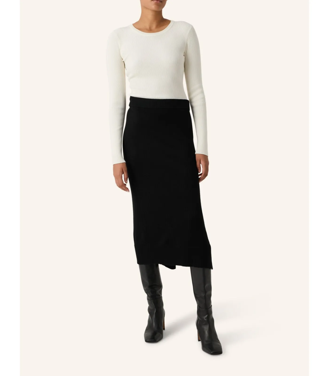 Les Lunes Midi-rok “Liia” black Best