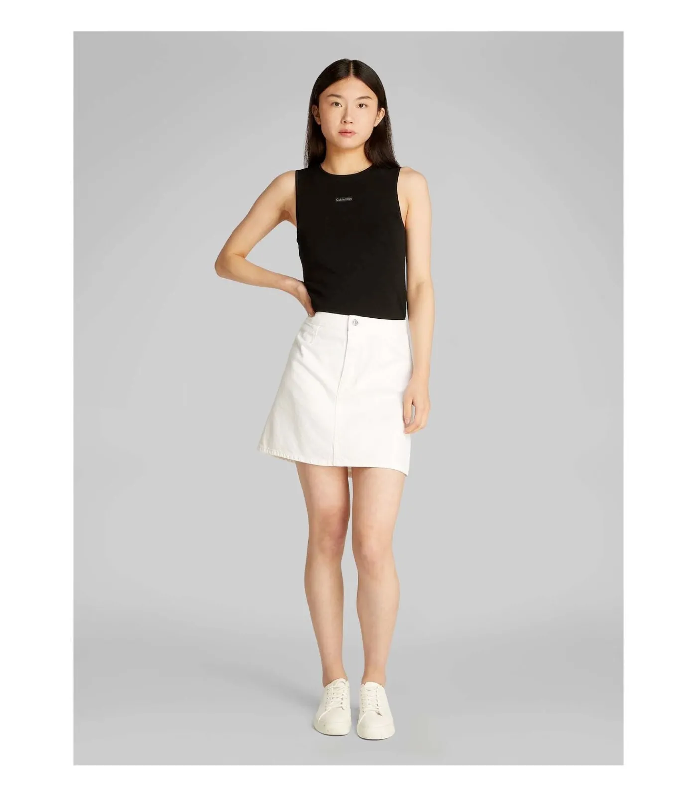 Calvin Klein Jeans Mini Denim Skirt white Online