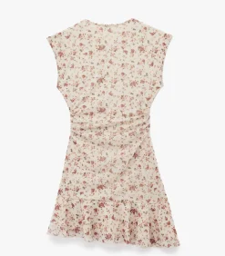 Koton Mini-jurk Mouwloos Asymmetrisch Bloemenpatroon pink Discount