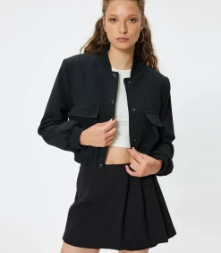 Koton Mini-lengte Normale taille Broekenrots black Hot
