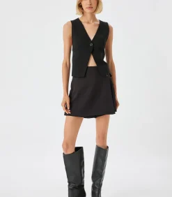 Koton Mini-lengte Normale taille Broekenrots black Clearance
