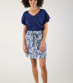 Deeluxe MIRIEL - Miriel bohemian korte rok navyBlue