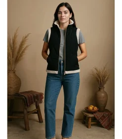 J&JOY Mouwloos damesjack met fleece binnenkant multicolor Clearance