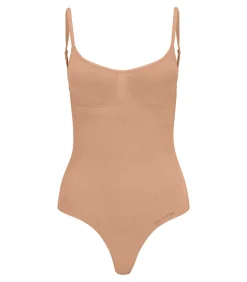 Les Lunes Mouwloos Rompertje “RAYAA Seamless Shapewear Bodysuit” lightBrown Sale