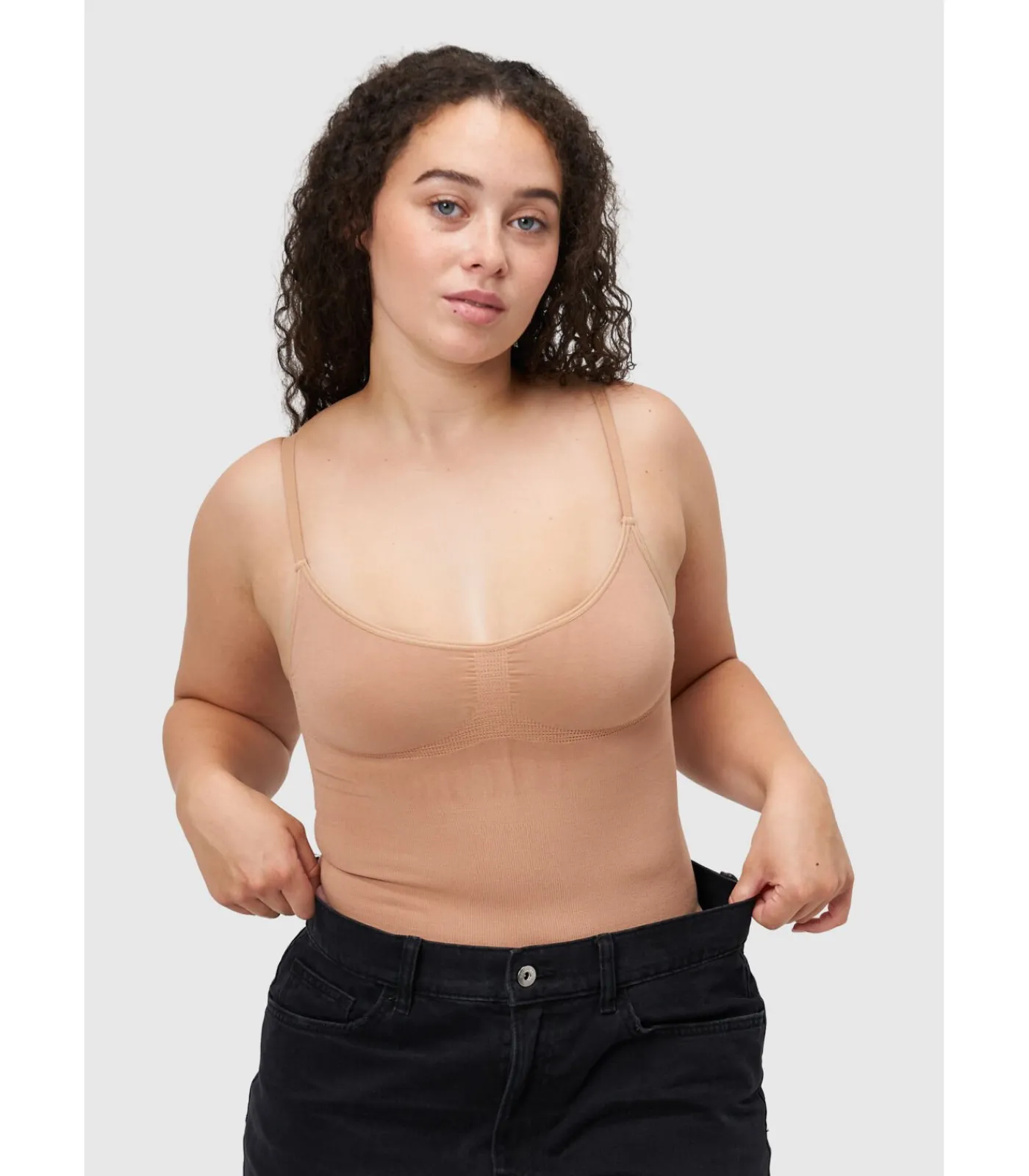 Les Lunes Mouwloos Rompertje “RAYAA Seamless Shapewear Bodysuit” lightBrown Sale