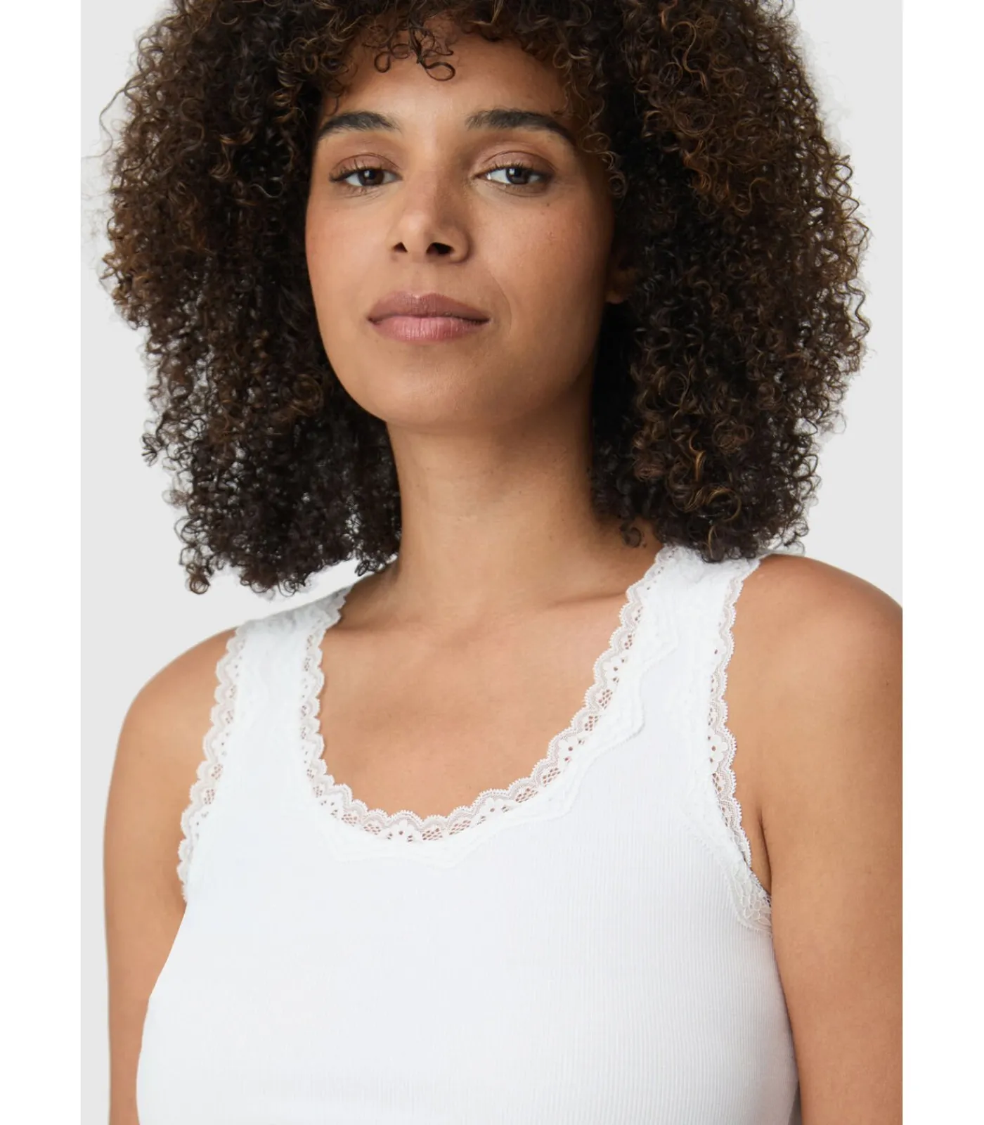 Les Lunes Mouwloos Shirt “MAALA Top Multipack Rib Lettuce Hem Lace” multicolor New