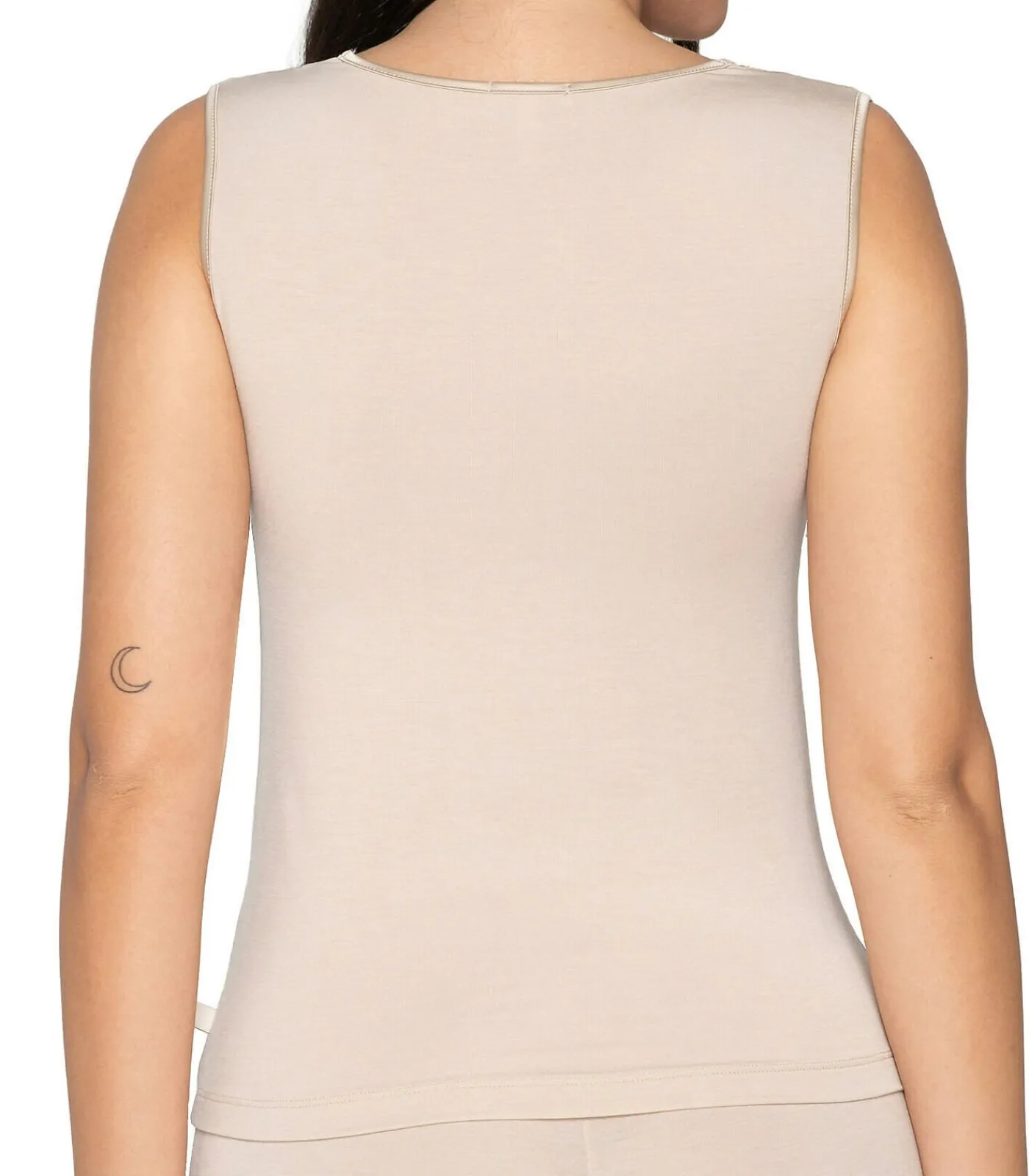 LUNA Mouwloos topje Micro Touch beige Online