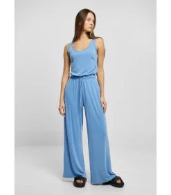 Urban Classics Mouwloze jumpsuit modal grote maten vrouwen blue Discount