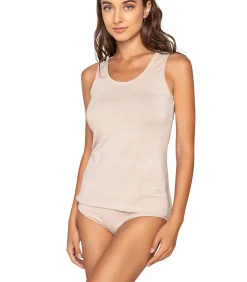 LUNA Mouwloze tanktop MICRO TOUCH COMFORT beige Hot
