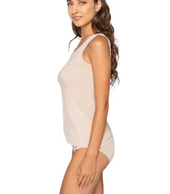 LUNA Mouwloze tanktop MICRO TOUCH COMFORT beige Hot