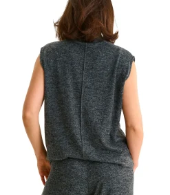 LISCA Mouwloze top met opstaande kraag ROSIE gray Sale