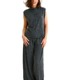 LISCA Mouwloze top met opstaande kraag ROSIE gray Sale