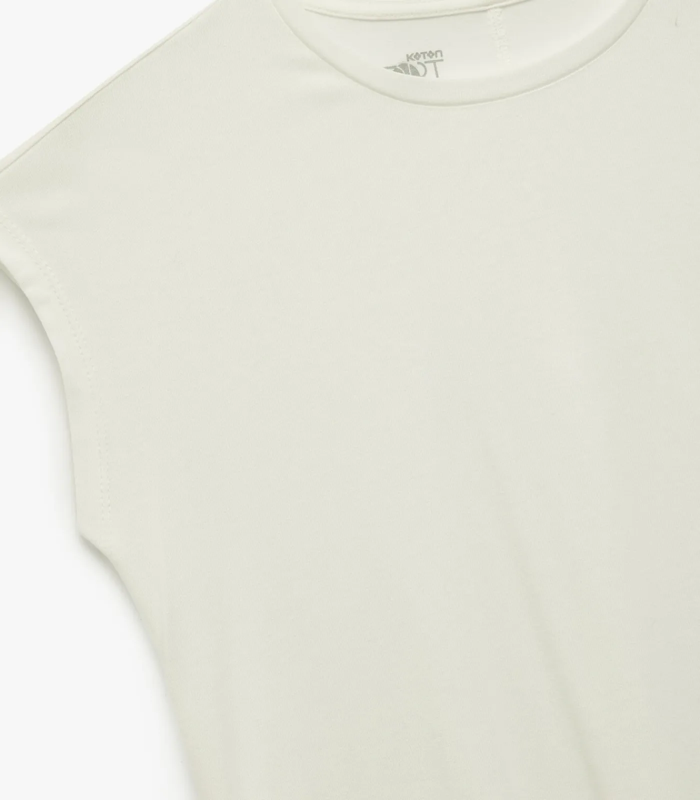 Koton Mouwloze T-shirt Ronde Hals Modal beige New