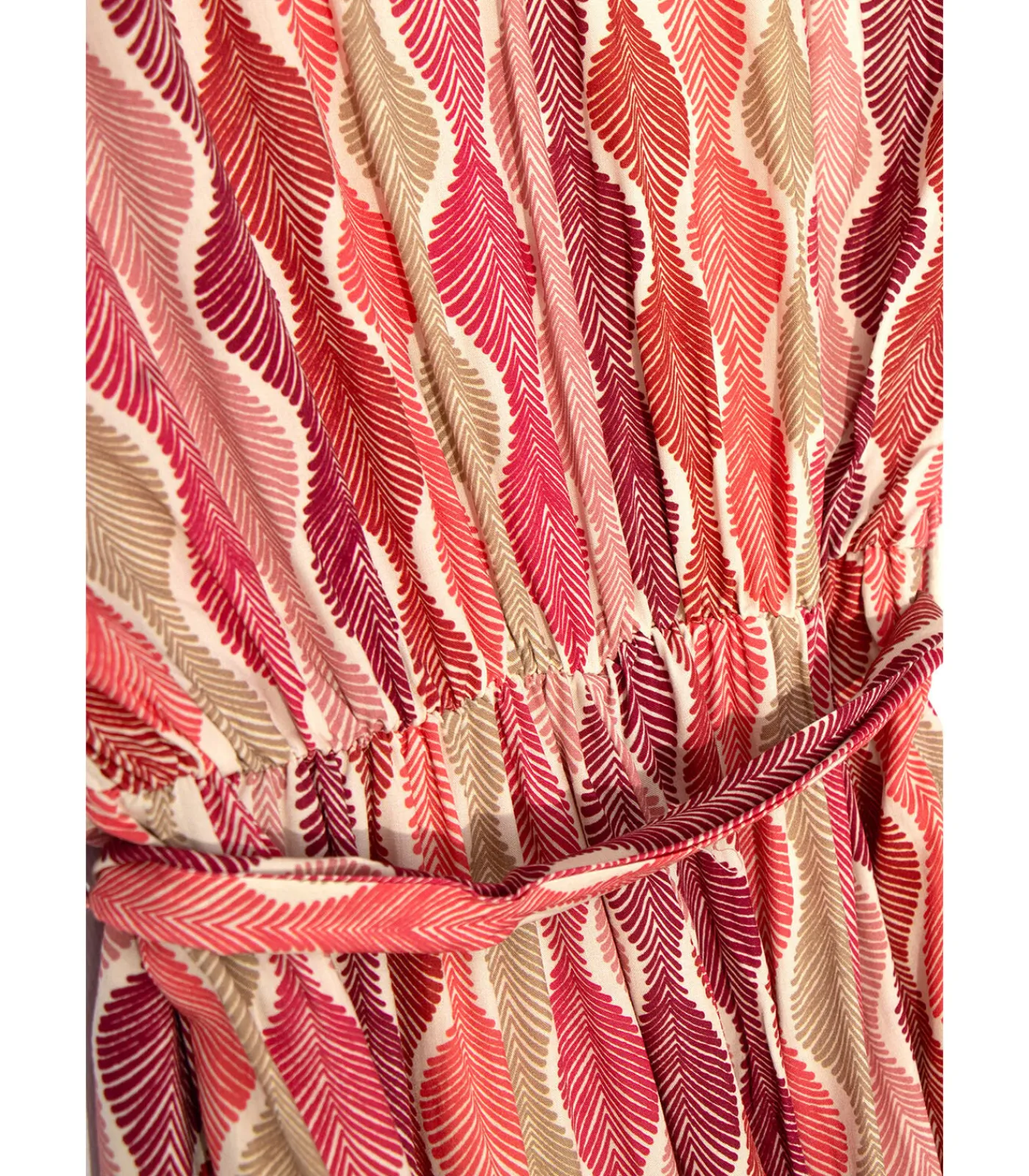 J&JOY jumpsuit met korte mouwen, bloemenprint en strik aan de taille multicolor Clearance