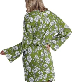 ADMAS Navy Flowers negligé green Clearance