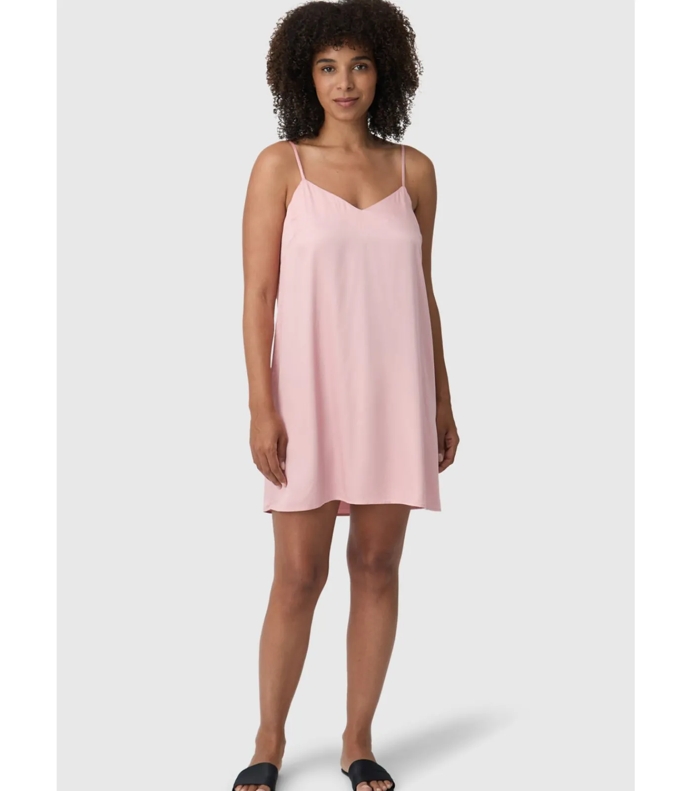 Les Lunes Negligé Halflang “BLOOM Sleep Dress shiny” salmonPink