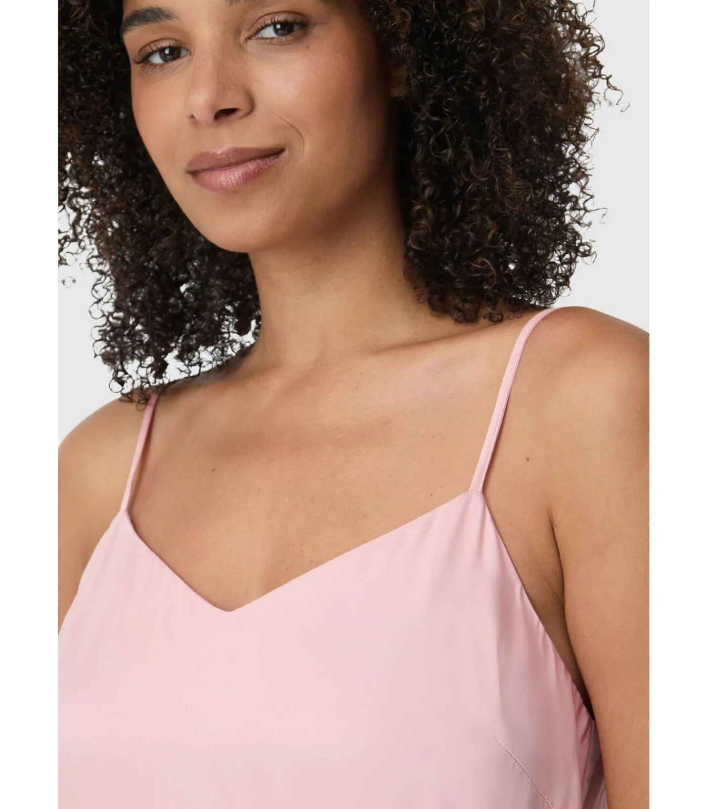 Les Lunes Negligé Halflang “BLOOM Sleep Dress shiny” salmonPink